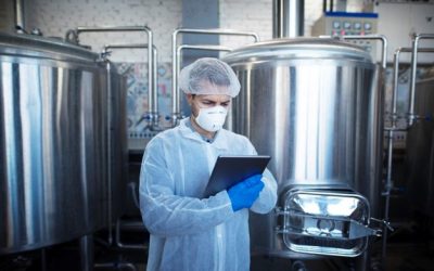 The process of cleaning food processing factories